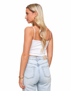Witte Bandeau Top met Dunne Straps – Comfortabele en Stretchy Pasvorm voor Casual Dagen 1