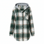 Women's Hooded Jacket with Mixed Texture – Versatile and Comfortable Outerwear for All Seasons