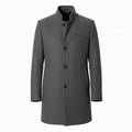 Wool-Blend Grey Overcoat for Men – Tailored Winter Coat for Casual and Formal Wear 0